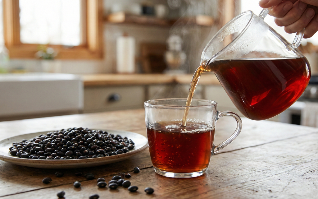 nước đậu đen rang thanh lọc đường ruột