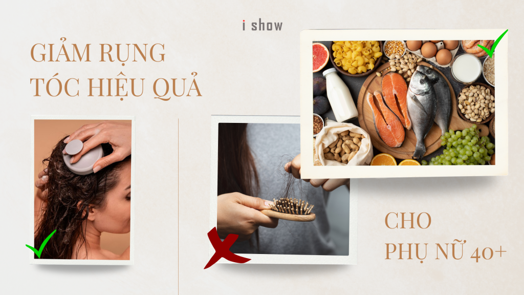GIẢM RỤNG TÓC HIỆU QUẢ CHO PHỤ NỮ 40+ phục hồi tóc giảm rụng tóc cải thiện rụng tóc cho phụ nữ u40 u40 cần làm gì để giảm rụng tóc phục hồi tóc u40 rụng tóc tuổi trung niên